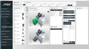 TopSolid’ShopFloor | TOOL MANAGER – 3D turret comparing view (actual state, new state of the turret) 