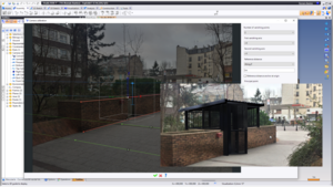 Calibration function of a camera on a photograph