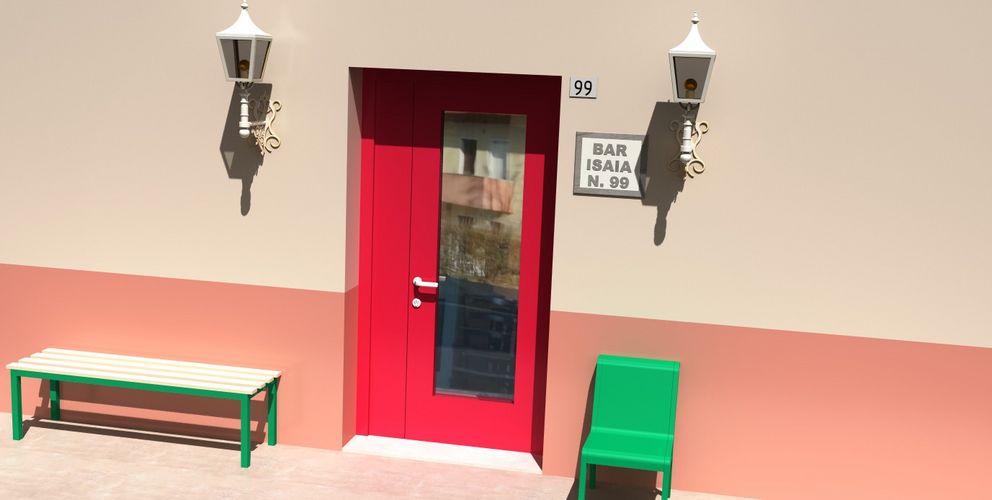 Virtualizzazione in 3D di un portoncino d'ingresso