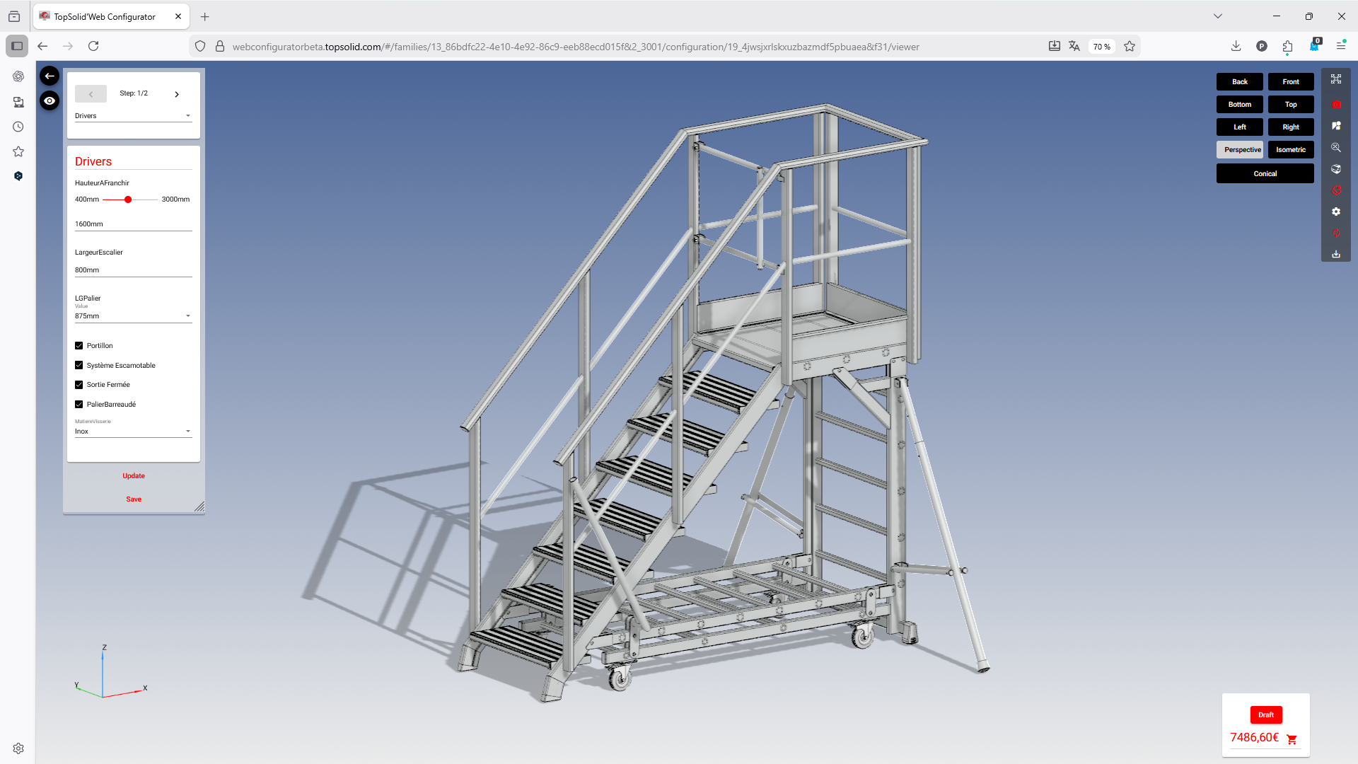 Web Configurator - 45° Platform